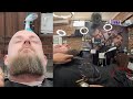 Asmr Barber , head razor shave , beard trim and shape ,Beard dye ,face cleaning