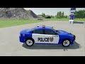 TRANSPORTING CARS, AMBULANCE, POLICE CARS, FIRE TRUCK OF COLORS! WITH TRUCKS! - FS 22