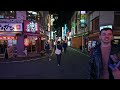 Japan autumn night walk in Shinjuku, Tokyo • 4K HDR