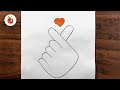 Cute heart ❤️ drawing on hand very Easy step by step || circle drawing