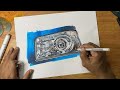 Drawing  A Semi Truck Headlight