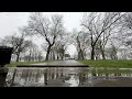 Rainstorm at James J. Braddock Park, North Bergen, Hudson County, New Jersey