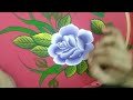 Tutorial painting rose flower design beautiful rose flower painting design very easy part 1