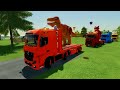 TRANSPORTING LEGO DINOSAURS WITH MERCEDES TRUCKS! Farming Simulator 22