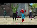 Spiderman from school and was attacked by team joker |spider police come to the rescue|5 superheroes