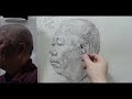 Method for drawing a portrait of a man using a reference photo