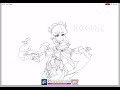 Kokomi drawing (Timelapse)