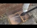 Unblocking a drain using a Karcher pressure washer