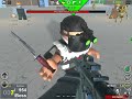 Playing zombie game in Roblox