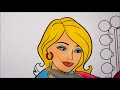 Rainbow Learning Coloring Disney's Barbie in a Hair Saloon Coloring Book l How to Color Learn Colors