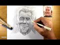 How to draw Pierce Brosnan happy face || Sketching