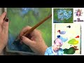 Forget Me Not Flowers 🌺🌸🌼 Beginner Acrylic painting Tutorial Step by Step   #AcrylicTutorial