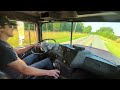 Mack DM Hauling and Spreading Stone STEEP Mountain Road