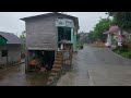 Heavy rain to overcome insomnia. Heavy rain falls on rural Indonesia