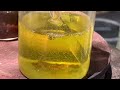 Dissolving gold with hydrogen peroxide.