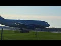 Air Canada air force A310 take offs from Stansted airport Autumn 2023