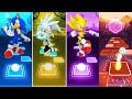 Sonic 🔴 Silver Sonic 🔴 Super Sonic 🔴 Hyper Sonic || Tiles Hop EDM RUSH 🎮🎯