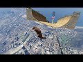 GTA V BIGFOOT JUMPS CRAZY FAST CARS ON MEGA RAMP WITH ULTIMATE FUNNY MOMENTS