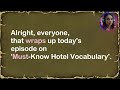 Must-Know Hotel Vocabulary ||Grader Reader || Beginner ||