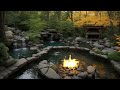 Ultimate Relaxation: Hot Spring & Cozy Fireplace with Nature Sounds for Stress Relief and Sleep