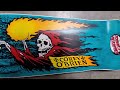 Painting a Santa Cruz Skateboard. My Colorway O'Brien Reaper