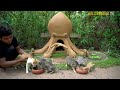Rescue Cats Build Cat House Octopus and Fish Pond For Crayfish