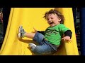 Come on! Funny and Cute Baby Slide For the First time