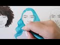 HOW TO DRAW HAIRSTYLES vol.2 | Sketching & Coloring Tutorial