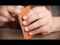 Making a HANDMADE CARD HOLDER shaped like HILLS. - Leather Craft