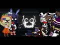 Fnaf 1 + Puppet reacts to Error 404 || slasher techno cinema remix || Psycho Trilogy || 5/6 || GL2