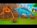 Red Trex vs Black Trex | Super Dinosaurs Crazy Jail Escape - Jurassic Dinosaurs Comedy Cartoons