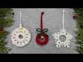 ❄DIY 3 ADORNOS de NAVIDAD en MACRAME (paso a paso) | DIY 3 Easy Macrame Christmas Ornament Tutorial