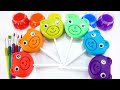 Satisfying Video l How to Make Rainbow Lollipop Fruits AND Paint TO Princess W Slime Cutting ASMR