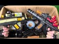 Unpacking special police weapon toys, HK416 assault rifle, MP5 submachine gun, ARP9 submachine gun