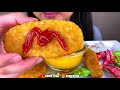 ASMR CHEESY HASH BROWNS AND CHEESY FRIED CHICKEN TENDERS  MUKBANG (NO TALKING)| ASMR Phan