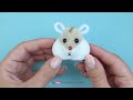 How to make the cutest PomPom Hamster 🐹 Charm Hamster PomPom idea 🧶 Yarn Animals 💛 Woolen craft