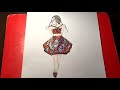 Simple Dresses Drawings step by step / fashion illustration drawing