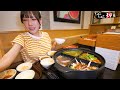 [Big eater] First time eating shabu-shabu!!  [Mayoi Ebihara]