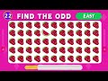 Find The ODD One Out |Emoji Quiz 🍰🍨🍭 |Easy, Hard, Impossible Levels Quiz.