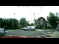 Near miss by impatient driver.