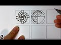 24 Zentangle Patterns Tutorial StepbyStep for Beginners #15 | 24 Doodle Patterns | Original Version
