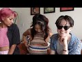 we tried crocheting tops for each other in 90 minutes !!! w/ Jaida & Grace | crochet telephone