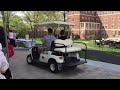 William drives a golf cart!