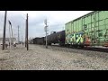 SB Union pacific manifest with yet anothe railfan v engineer horn battle @stockton railfest18