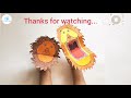 Lion hand puppet | How to make easy hand animal puppet with one paper for kids