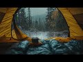 Solo Camping in Heavy Rain | Sounds for Sleeping, Defeat Insomnia & Fatigue | Natural White Noise