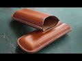 Making A LEATHER CIGAR CASE from scratch ! | Wet molding tutorial