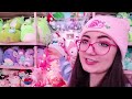 hello kitty thrifting, plushie haul, office decorating | vlog