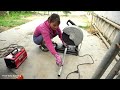 Full video on how to make a 220v generator for free Making a rubber wheel machine Energy generator