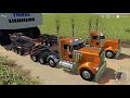 HEAVY HAULING GIANT EXCAVATOR! (TAKES 2 SEMIS AT ONCE!) | FARMING SIMULATOR 2019